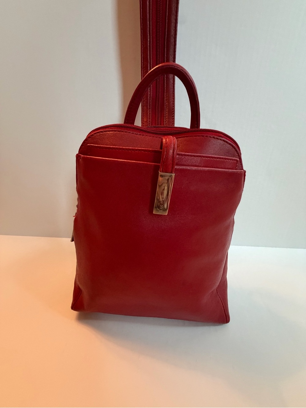 Red Leather Convertible Shoulder Bag - Pelle from Wilson’s Leather